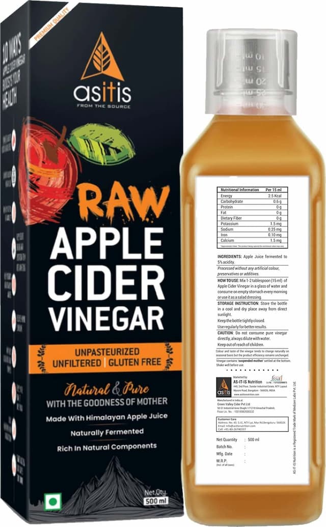 As-It-Is Nutrition Raw Apple Cider Vinegar With Mother 500ml