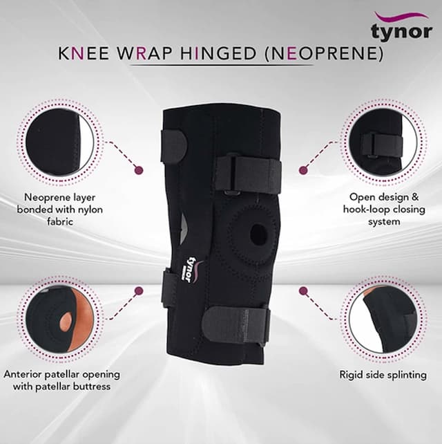 Tynor J 15 Knee Wrap Hinged Neoprene Size Medium