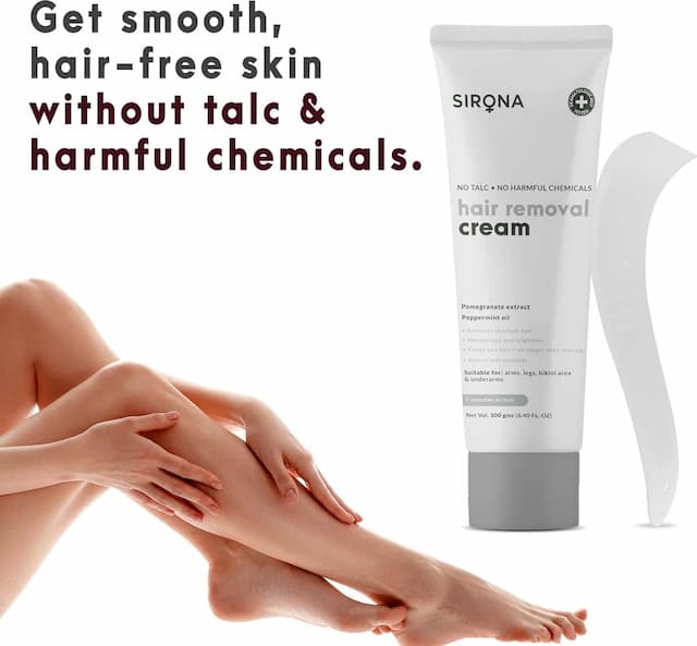 Sirona Hair Removal Cream For Arms, Legs, Bikini Line & Underarm - 100 Gm