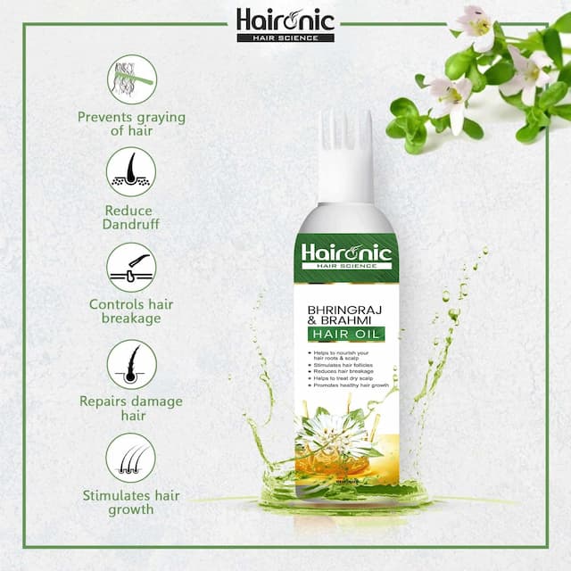 Haironic Hair Science Bhringraj & Brahmi Hair Oil - 100ml