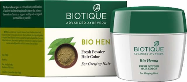 Biotique Bio Henna Fresh Powder Hair Color For Greying Hair 90 Gm