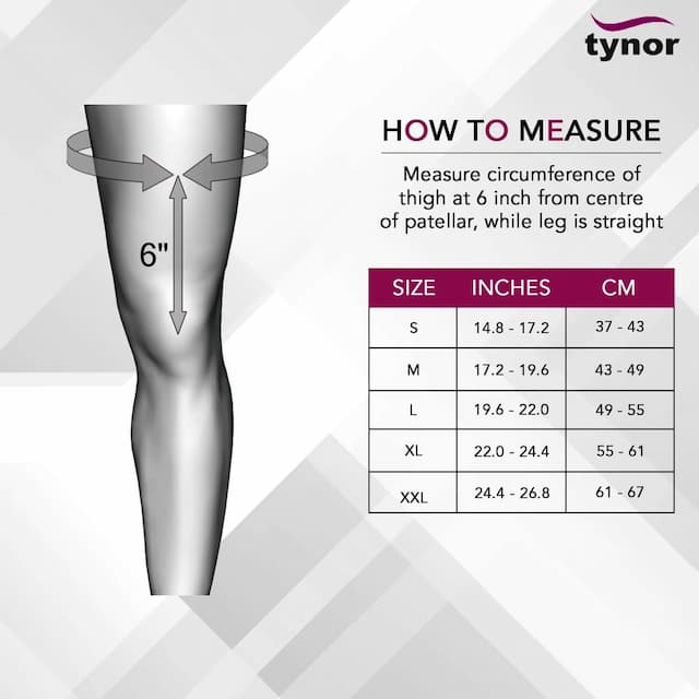 Tynor Medical Compression Stocking Mid Thigh Class 1 Size Medium
