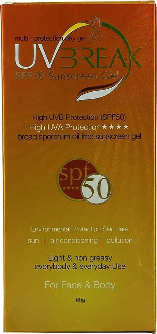 Uv Break Spf 50 Sunscreen Gel 60gm
