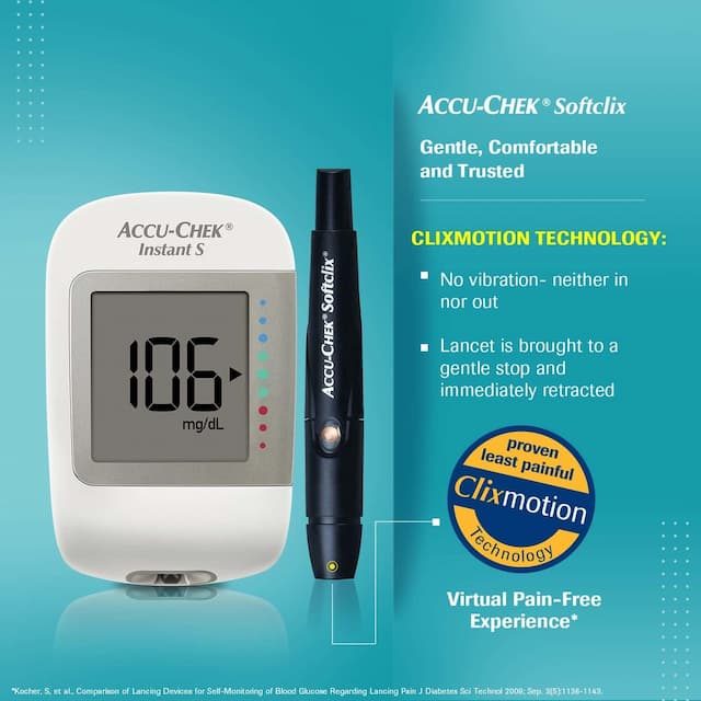 Accu-Chek Instant S Glucometer Kit (With Free 10 Strips)