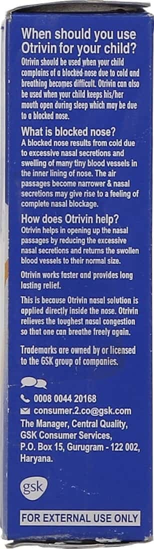 Otrivin Paediatric 0.05 % Nasal Drops 10 Ml