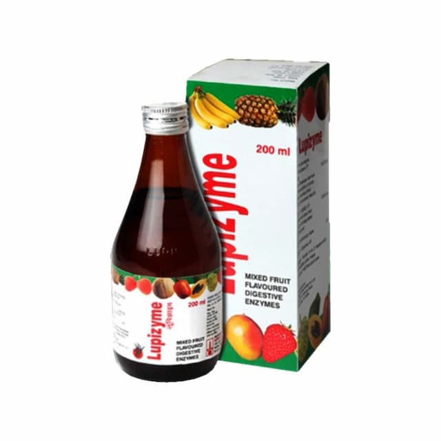 Lupizyme Plus Mixed Fruit Flavour Syrup Of 200ml