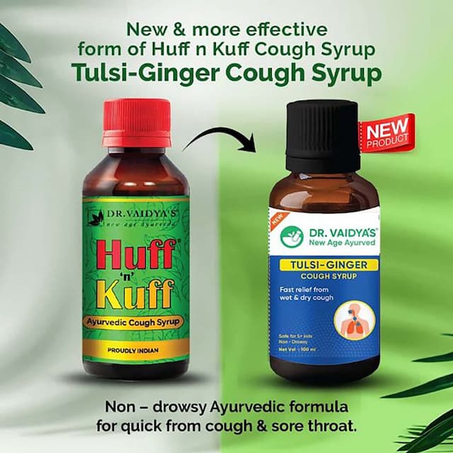 Dr Vaidya'S Tulsi Ginger Cough Syrup - 100 Ml - Pack Of 2