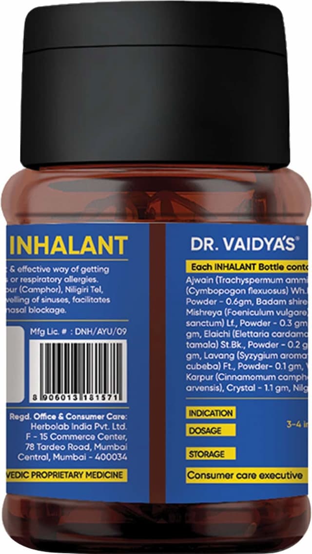 Dr. Vaidya'S Inhalant For Nasal Decongestion | 10g Each (Pack Of 3)