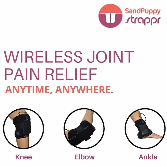 Sandpuppy Strappr (Medium) | Wireless Heating Pad | For Knee Pain Ankle Pain And Joint Pain