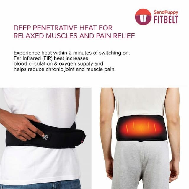 Sandpuppy Fitbelt - Portable And Wireless Heating Pad For Back Pain Relief