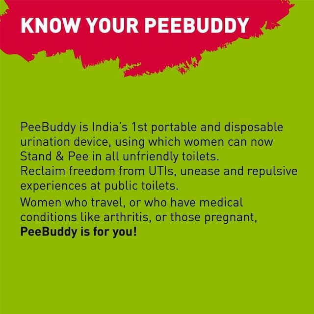 Peebuddy Stand & Pee Device For Women, Helps During Arthritis, Pregnancy & Road Trips - Pack Of 10