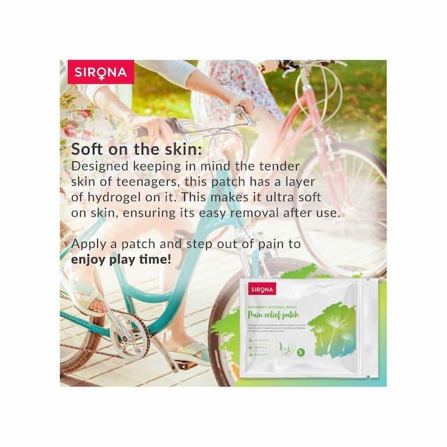 Sirona Teens Period Pain Relief Patches With Hydrogel Properties - 5 Patches