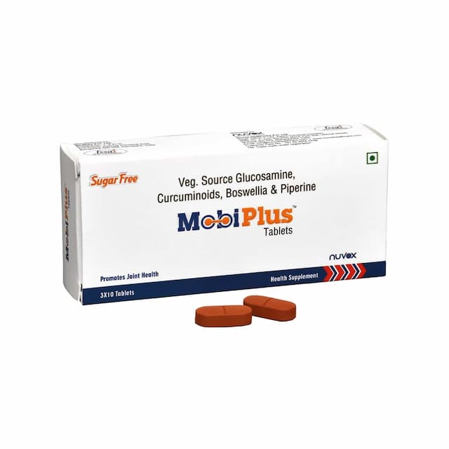 Nuvox Mobiplus For Arthritis, Joint Pain, Turmeric Extract Providing 250 Mg (3 X 10 Tablets)