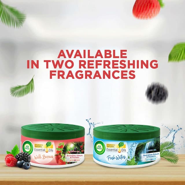 Airwick Air Freshener Gel Can, Mixed Berries, Suitable For Home, Car & Office - 70g