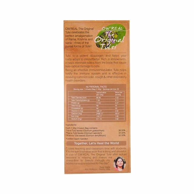 Organic Wellness Owreal Original Tulsi Tea 25 Bag