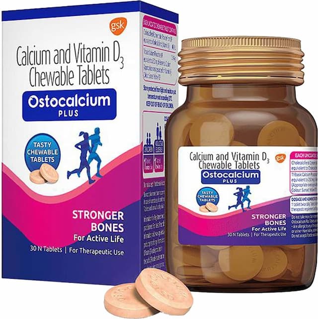 Ostocalcium Plus Bottle Of 30 Chewable Tablets