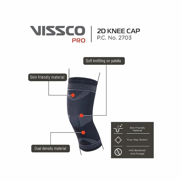 Vissco Pro- 2d Knee Cap - Large