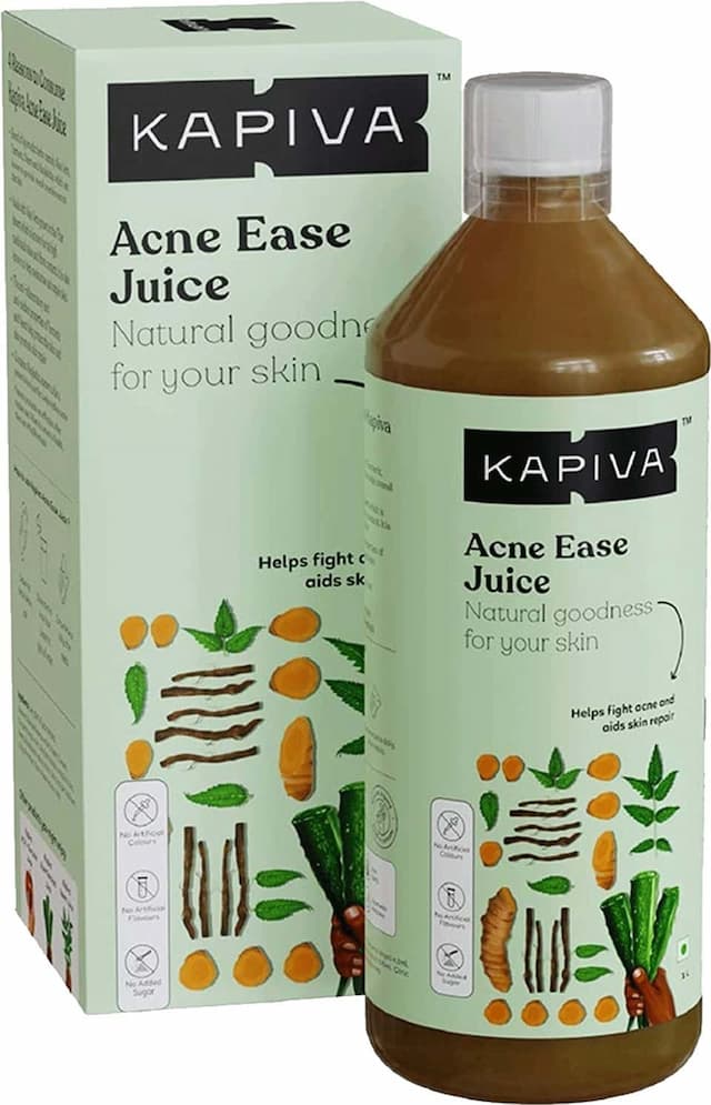 Kapiva Acne Ease Juice 1l - Ayurvedic Juice For Acne Control | 4 Ayurvedic Herbs