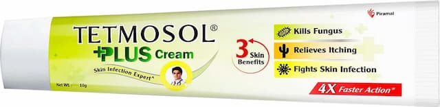 Tetmosol Plus Cream - Topical Antifungal Cream - Kills Fungus, Relieves - 10g