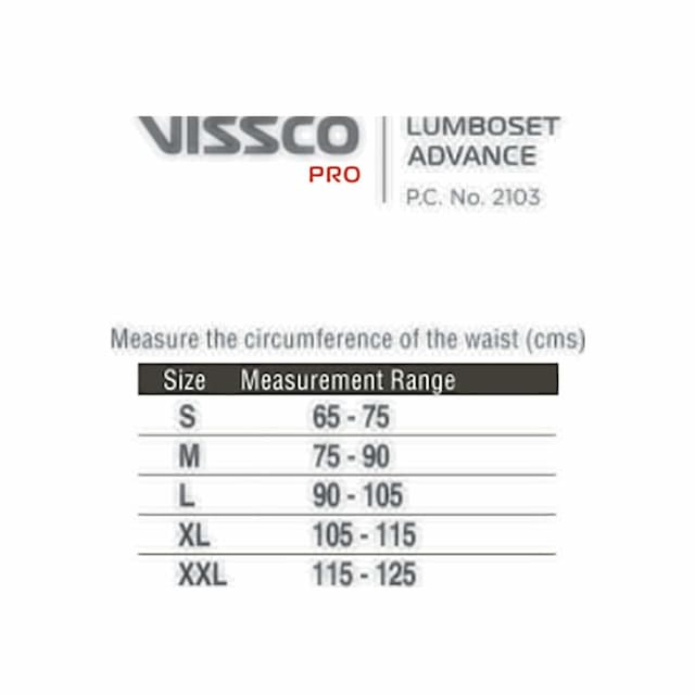 Vissco Contoured Sacro Lumber Belt With Straps Xxl