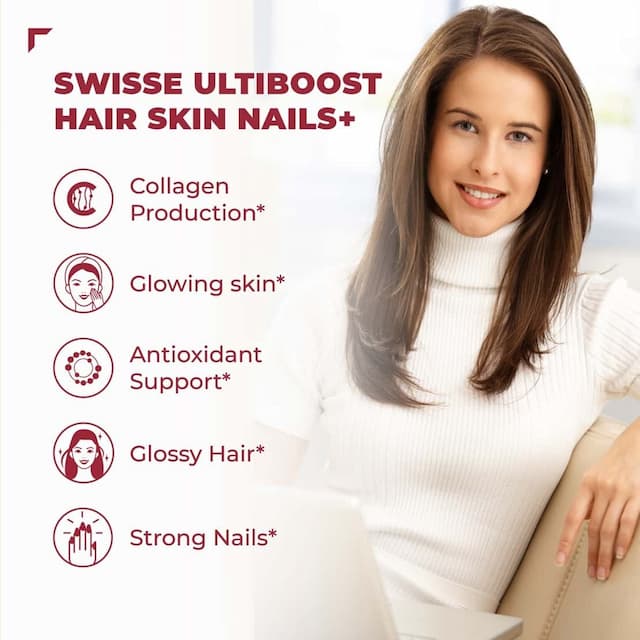 Swisse Beauty Hair Skin Nails+ With Vitamin C And Biotin For Hair Skin & Nails - 60 Tabs