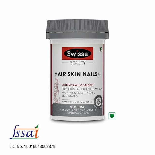 Swisse Beauty Hair Skin Nails+ With Vitamin C And Biotin For Hair Skin & Nails - 60 Tabs