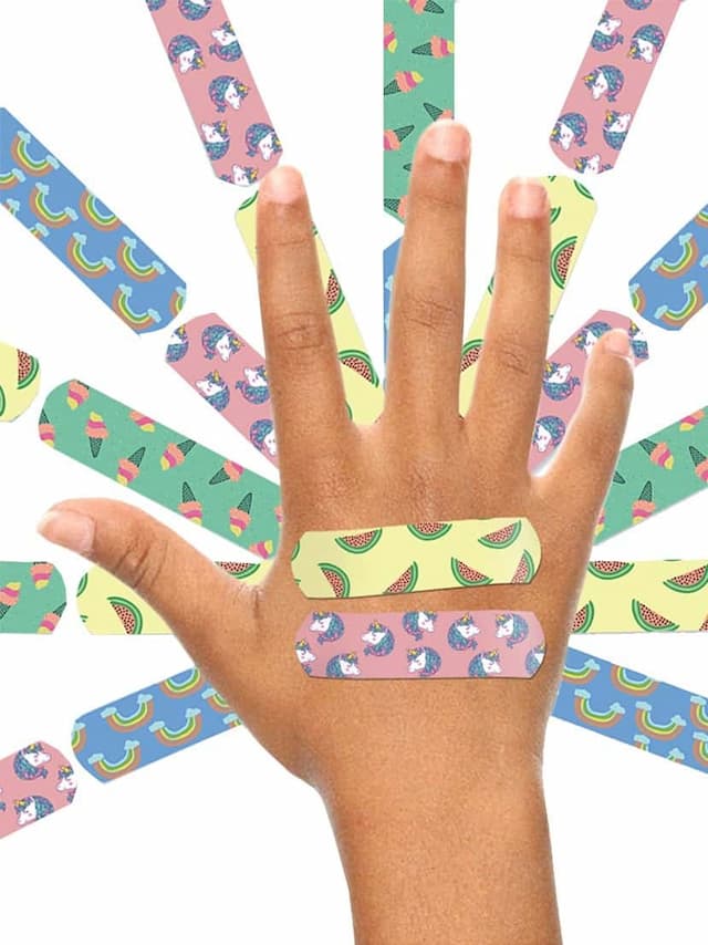 Ouchie Non-Toxic Printed Bandages - Pink - 20 Bandages