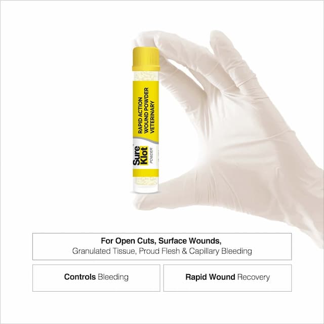 Sureklot Wound Spray (100 Ml) And Powder (10 Ml) Combo For Veterinary (For Animals)