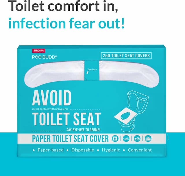 Peebuddy Disposable Toilet Seat Cover Dispenser - 250 Sheets