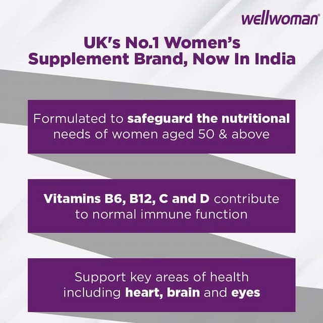 Wellwoman 50+ - Health Supplements (26 Vitamins And Minerals) With Wellman 30 Tablet Free