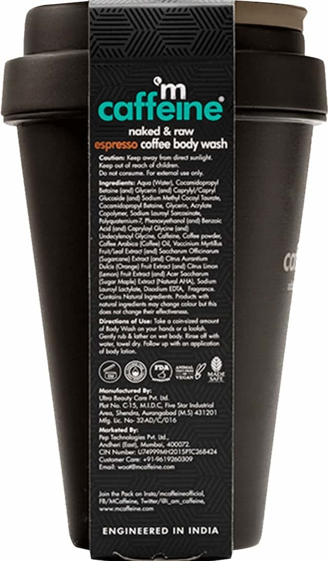 Mcaffeine Naked & Raw Coffee Espresso Body Wash- 300 Ml