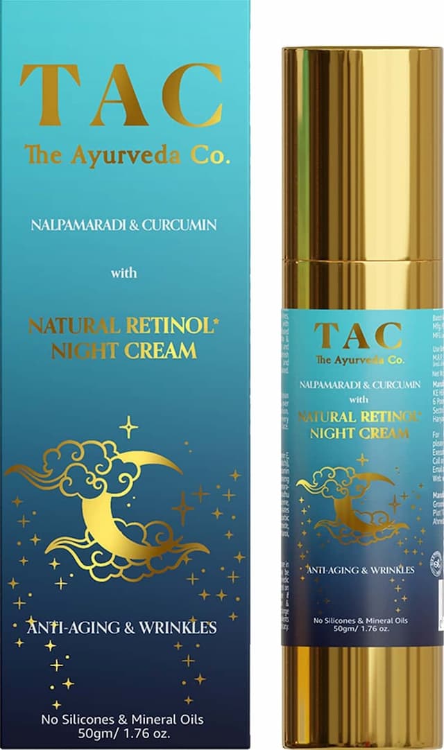 Tac - The Ayurveda Co. Nalpamaradi & Curcumin Night Cream - 50 Gm