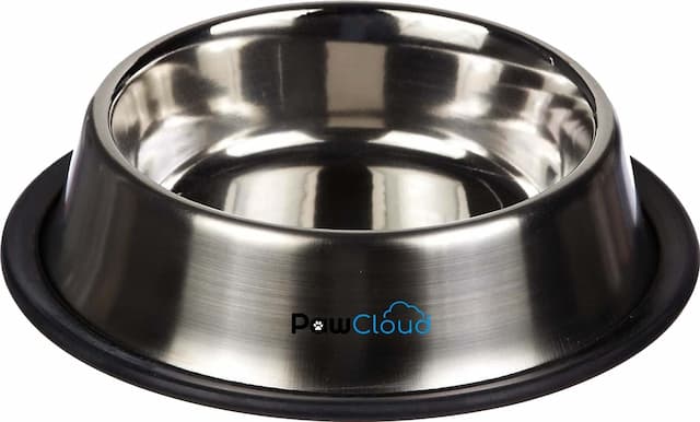 Pawcloud Stainless Steel Dog Bowl, Medium - Anti Skid Dog Feeding Bowl