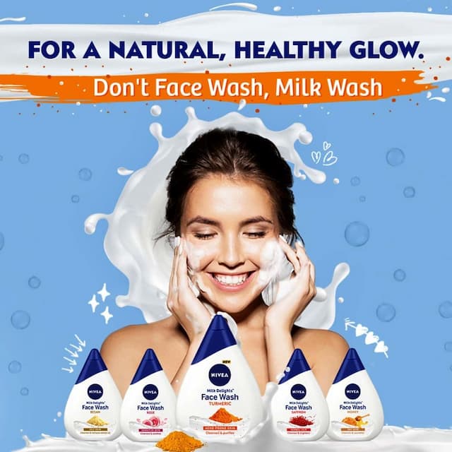 Nivea Milk Delights Turmeric Facewash - 100 Ml