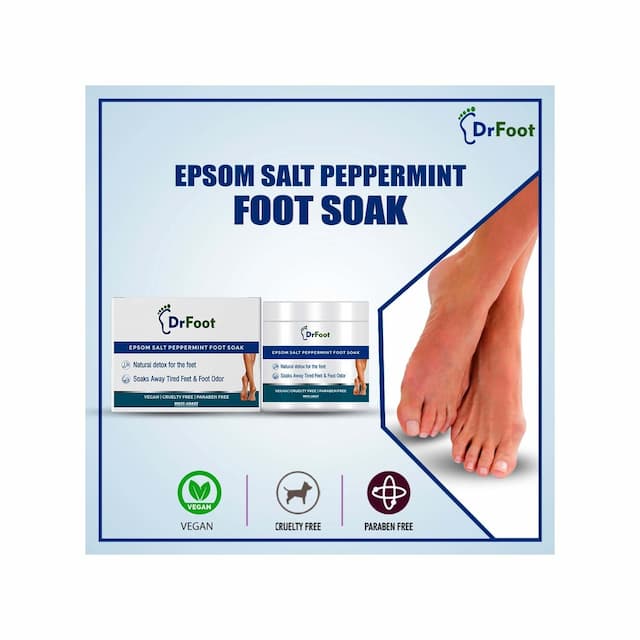 West Coast Dr Foot Epsom Salt Peppermint Foot Soak For Muscle Aches, Pain Relief, Relaxation, Spa Treatment For Bathing And Foot - 200g
