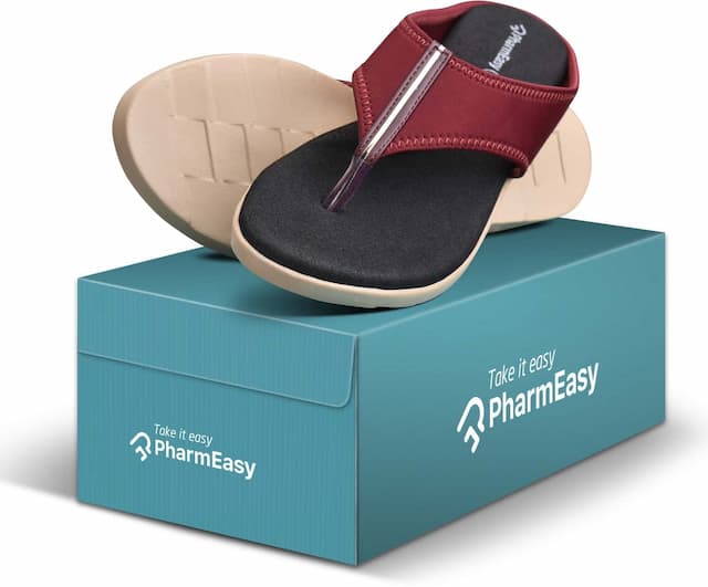 Pharmeasy Diabetic & Orthopedic Women Slippers (Fahion Range-1) Cherry Color, Size 9