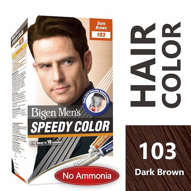 Bigen Men'S Speedy Color, Dark Brown 103, 80g (Pack Of 12)