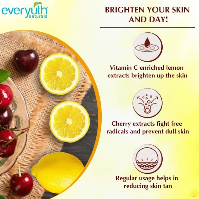 Everyuth Naturals Brightening Lemon & Cherry Face Wash -150g