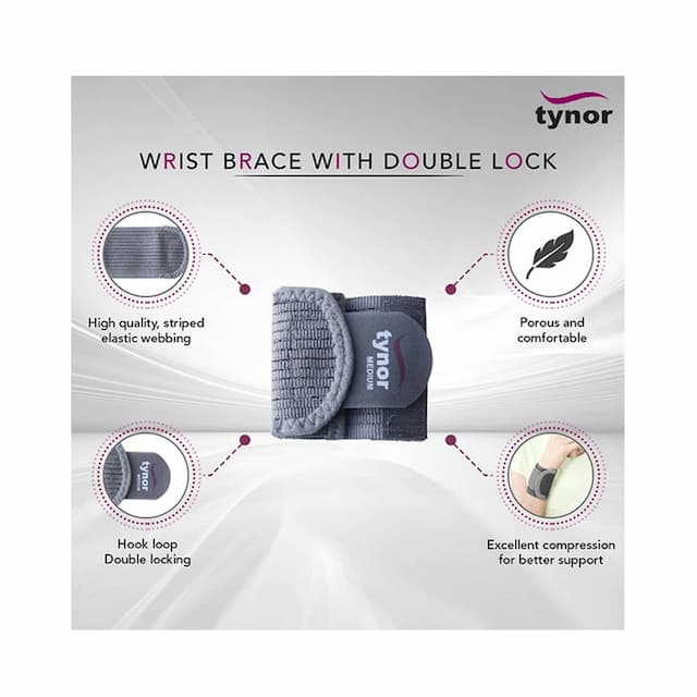 Tynor E 05 Wrist Brace With Double Lock Size Small