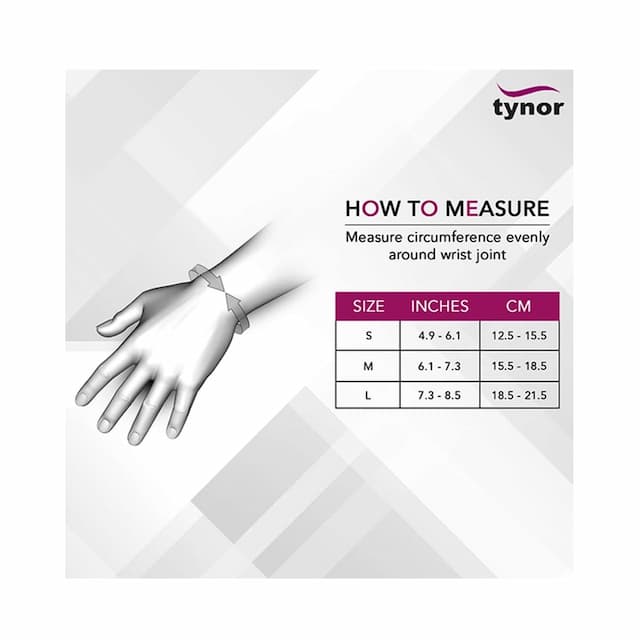 Tynor E 05 Wrist Brace With Double Lock Size Small