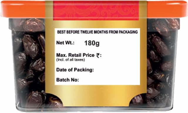 Manna Black Dates 180g Jar | Premium Select