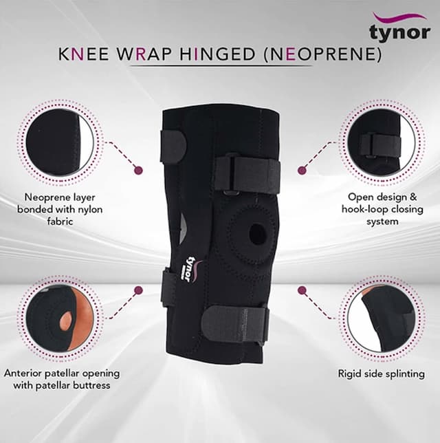 Tynor J 15 Knee Wrap Hinged Neoprene Spl Size Xxl
