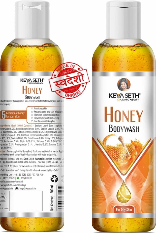 Keya Seth Aromatherapy, Honey Bodywash For Oily Skin,200ml