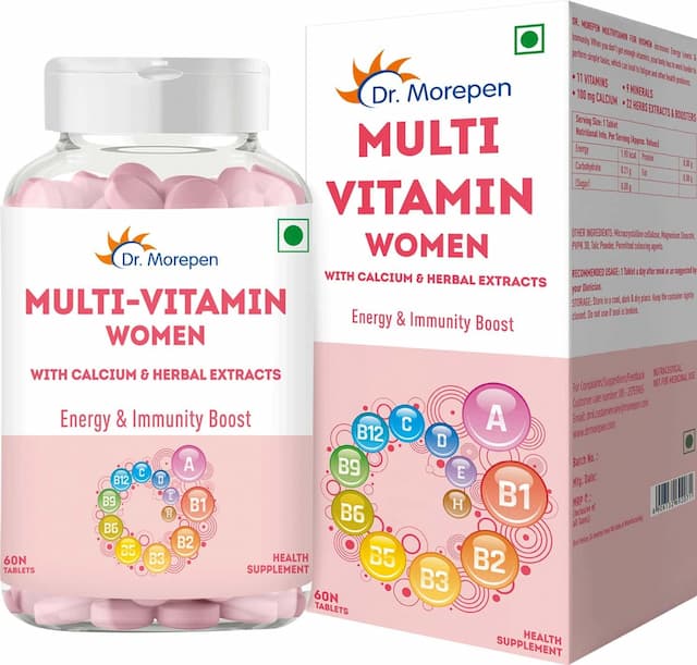 Dr. Morepen Multivitamins For Women With Calcium & Herbal Extracts - 60 Veg
