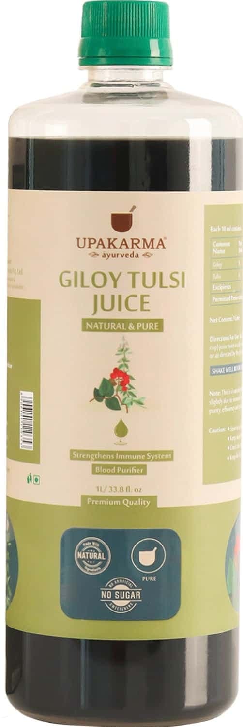 Upakarma Ayurveda Giloy Tulsi Juice Natural Juice For Building-1l