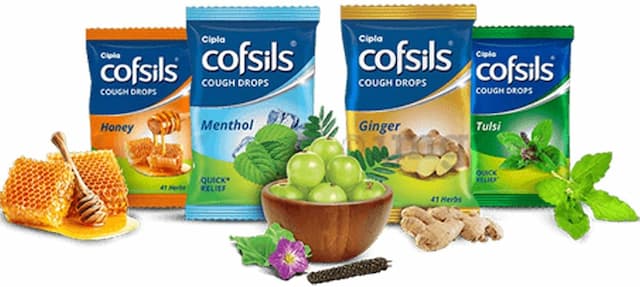 Cofsils Drops Assorted (Honey,Menthol,Ginger & Tulsi) Jar Of 220