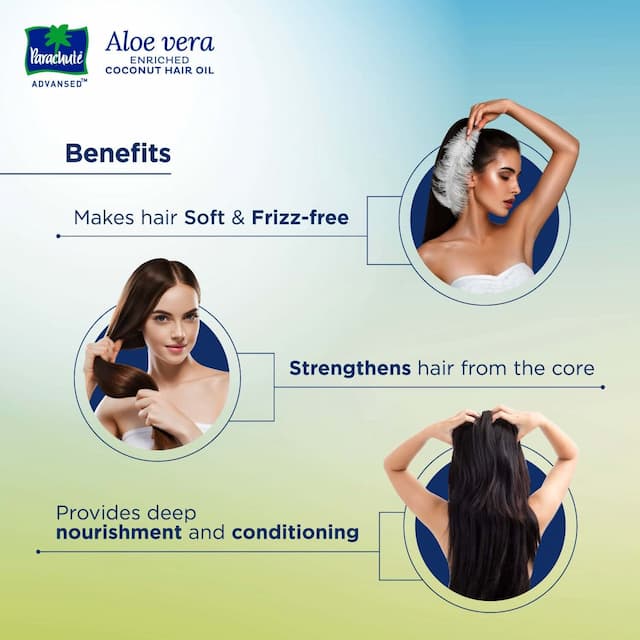 Parachute Advansed Aloe Vera Enriched Coconut Hair Oil, 250 Ml With Free 75 Ml Pack