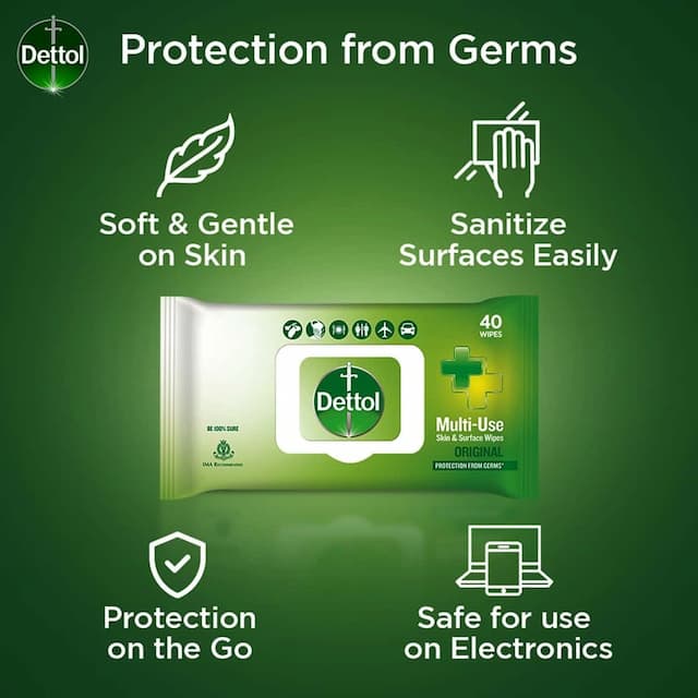 Dettol Back To Office Kit (Clinical Strength Sanitizer, Disinfectant Wipes & Disinfection Spray)