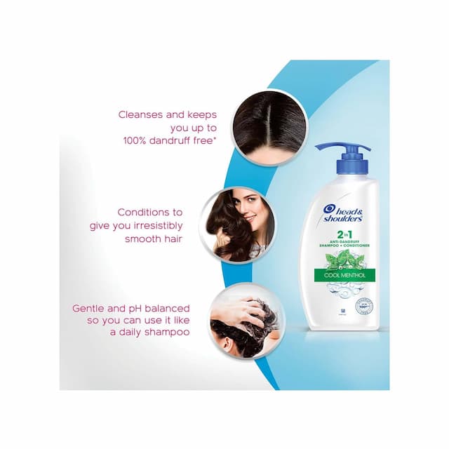 Head And Shoulders Cool Menthol 2-In-1 Shampoo + Conditioner 650 Ml
