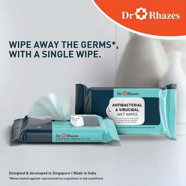 Dr Rhazes Anti Bacterial + Virucidal Wet Wipes (20 Pcs)